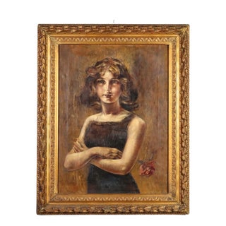 Luigi Conconi, Portrait Composition, Oil Painting on Canvas, Framed For Sale
