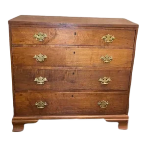 American Walnut 4 Drawer Dresser