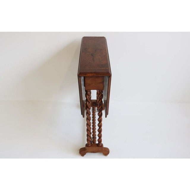 Antique English Barley Twist Foldable Table, 1890 For Sale - Image 9 of 15