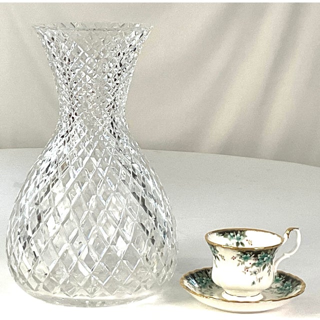 Traditional Rogaska-Premier Slovenian-Luxury Handmade Lead Crystal Diamond Point .12 Inch Bouquet Vase For Sale - Image 3 of 11