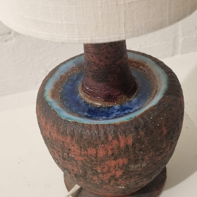 Ceramic Mid-Century Modern Scandinavian Pottery Lamp, 1960s For Sale - Image 7 of 11