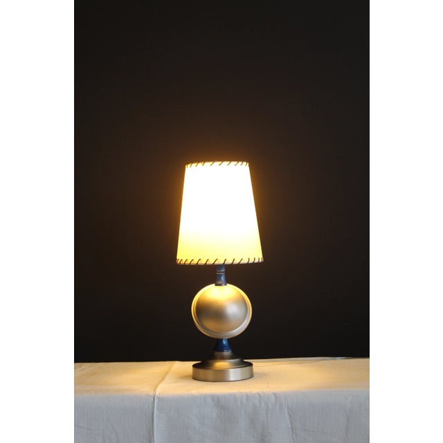 1940s Art Deco Orbital Table Lamp With Shade For Sale In Miami - Image 6 of 8