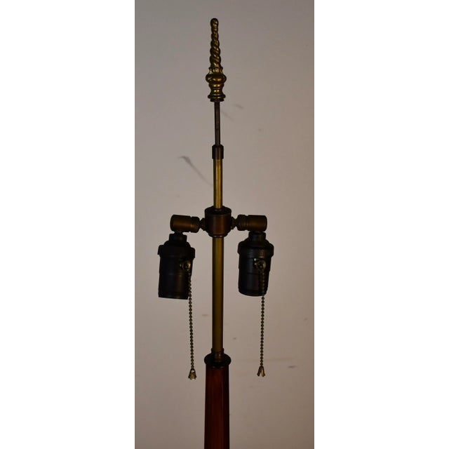 We are pleased to offer this beautiful Art Deco Lamp and table Combo , from the 1930. The built in table is made of...