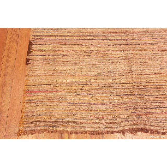 Mid 20th Century Nazmiyal Collection Flatweave Vintage Moroccan Warm Tones Kilim Rug For Sale - Image 5 of 6