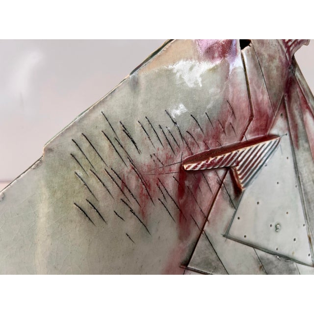 Gray Vintage Studio Pottery Modernist Sculpture, Signed by Artist For Sale - Image 8 of 12