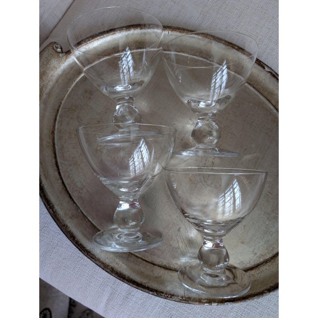 Transparent Late 20th Century Glass Dessert Coupes, Set of 4 - Two Sets Available For Sale - Image 8 of 11