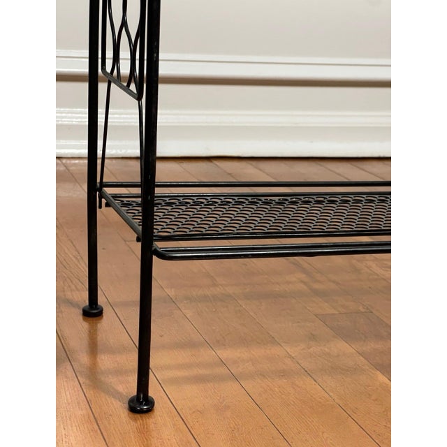 Tony Paul Style Vintage Mid-Century Modern Metal Etagere With Brass Ball Finials, 1960s For Sale - Image 13 of 14
