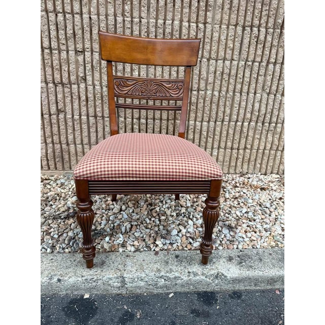 Brown Ethan Allen British Classics Mackenzie Cinnabar Dining Chairs For Sale - Image 8 of 10
