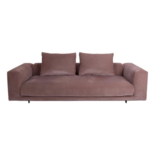 Corduroy Fabric Moss Three-Seater Sofa in Pink Mauve from COR For Sale