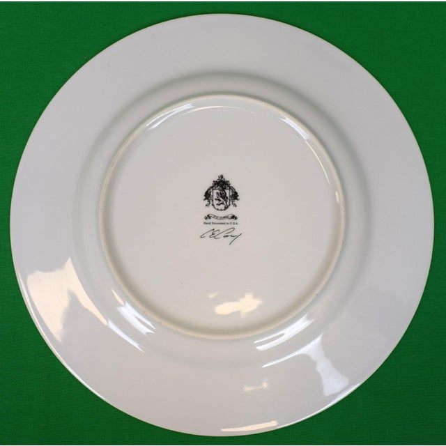 Sz: 10 3/4"D x 1"D Porcelain Hand painted by C.E. Corey