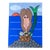 Contemporary Folk Art Original B.D.Floyd “Mermaid on the Rocks” Painting Signed For Sale