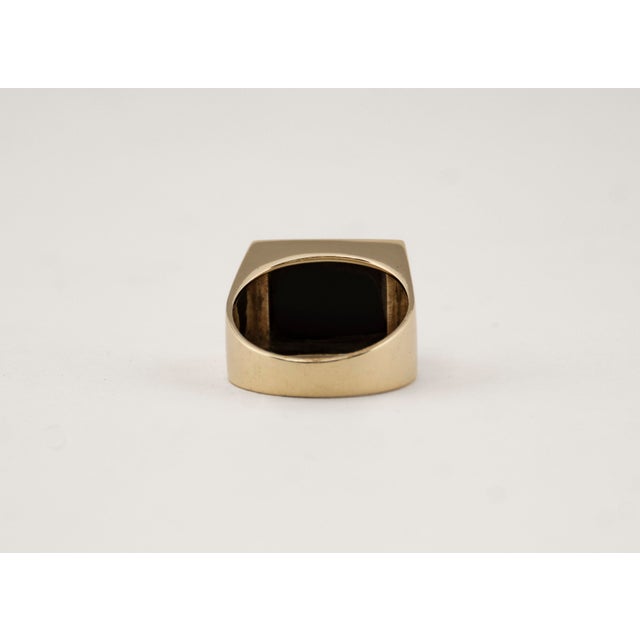 Vintage Gold Ring with Onyx, 1970s For Sale - Image 6 of 10