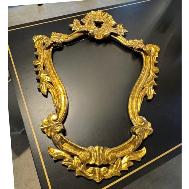 Antique Italian Rococo Giltwood and Plaster Frame For Sale - Image 6 of 10