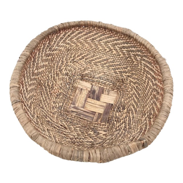 Early 20th Century Rare Tonga Binga Basket Bowl 9inch MATTER COLLECTION For Sale