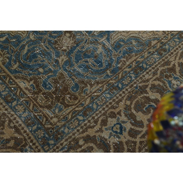 1970s Vintage Persian Handmade Wool Cotton Brown Area Rug For Sale - Image 11 of 11