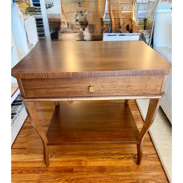 Brown Hickory Chair “West Paces” Side Table by Suzanne Kasler For Sale - Image 8 of 9