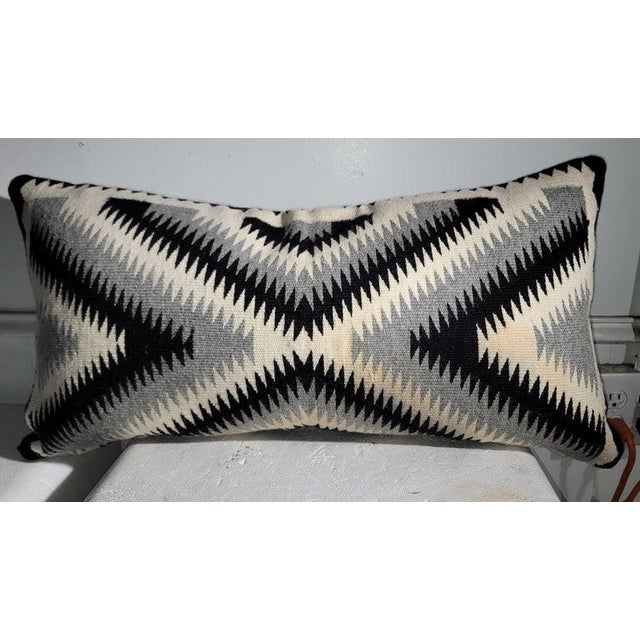 These amazing weaving eye dazzler bolster pillows are in fine condition.They are in black & cream & grey colors.Super rare...