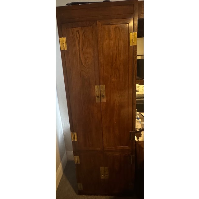 Campaign 1960s Henredon Campaign Style Bedroom Set For Sale - Image 3 of 11