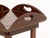 Brown Bombay Company Mahogany Circular Tray Table For Sale - Image 8 of 8