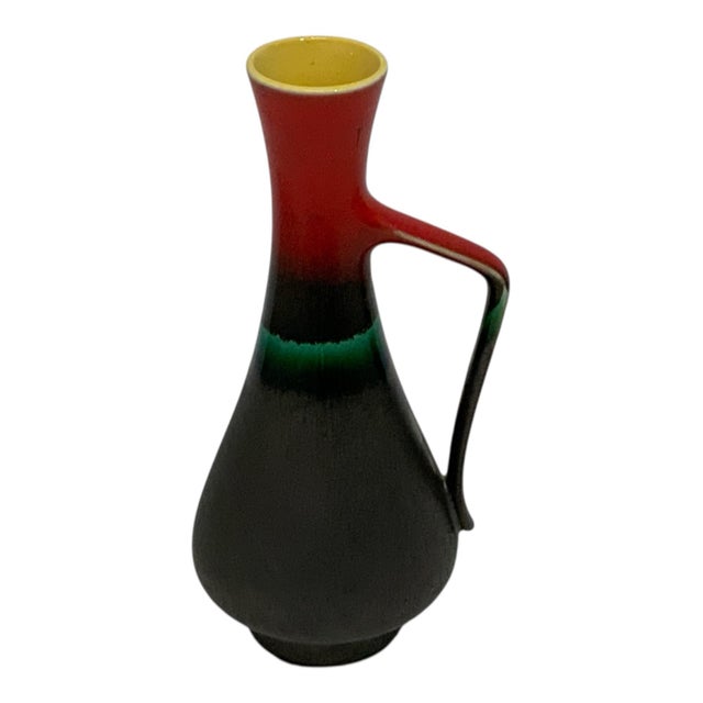 Dümler Breiden West German Mid-Century Modern Art Pottery Ewer Vase 339-30 Made in Germany 1960s-1970s. Approximately 11...
