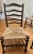 Brown Antique , Late 19th Century, English Ladder Back Chairs With Original Rush Seats. Set of 4 For Sale - Image 8 of 14