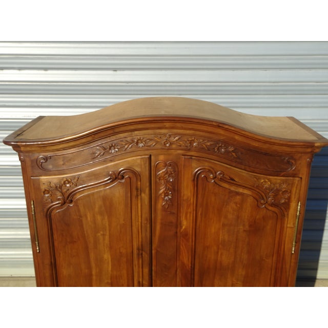 Louis XV Walnut Wardrobe, 1970s For Sale - Image 6 of 18