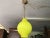 Ceiling lamp, lampshade made of double-layered glass, white inside, yellow outside. Very good condition. Color distorted...