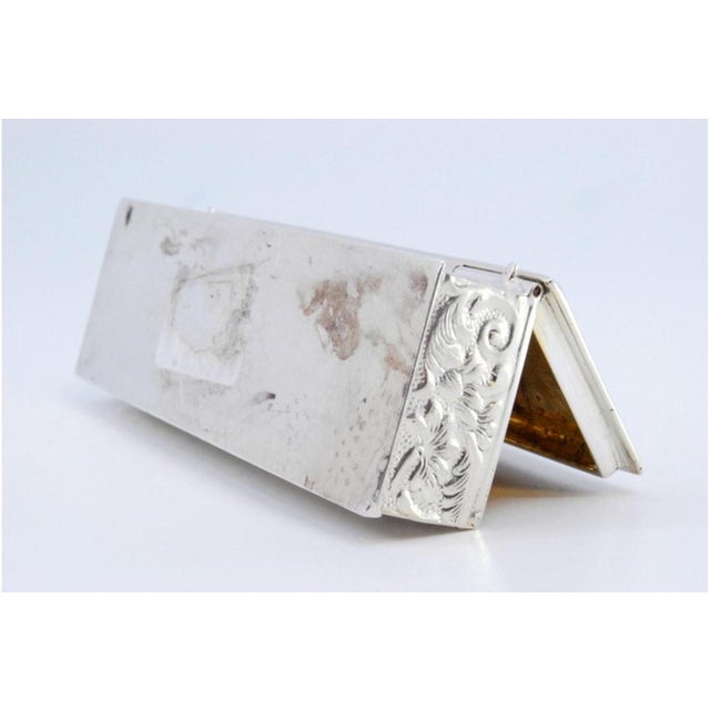 Silver Silver Snuff Box with Country Motifs on the Hinged Lid For Sale - Image 8 of 10