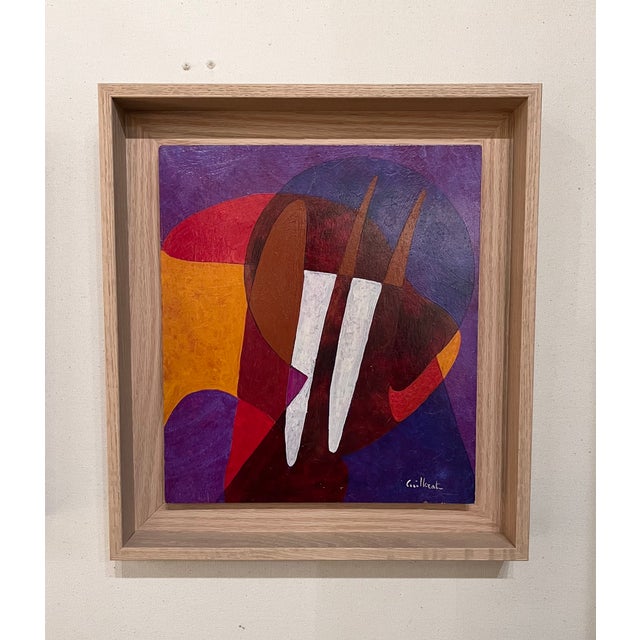 Jean Cuillerat (1927-1998) Gouache on cardboard, circa 1960. Movement of the new School of Paris linked to the movement of...