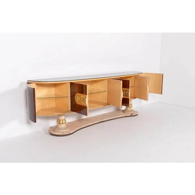 Brown Mid-Century Modern Italian Sideboard-Buffet by Osvaldo Borsani For Sale - Image 8 of 10