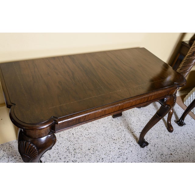 Early 20th Century English/Irish Mahogany Consoles With Cabriole Legs - A Pair For Sale - Image 5 of 8