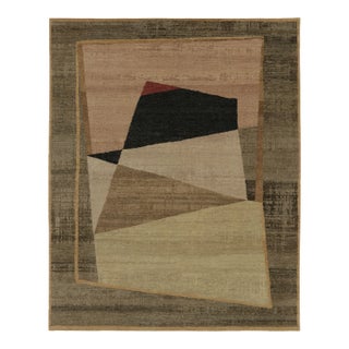Rug & Kilim's Contemporary Abstract Rug in Beige-Brown and Dusty Pink Tones For Sale