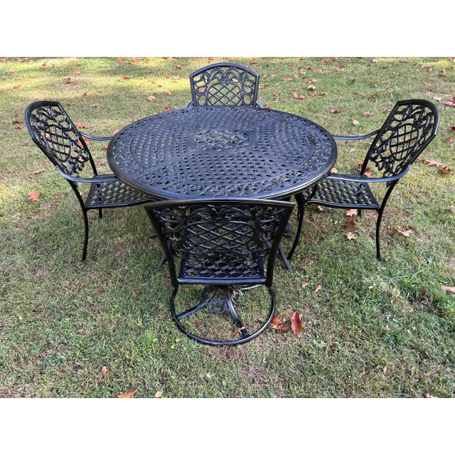 American Beautiful Aluminum Patio Set Table and 6 Chairs **** For Sale - Image 3 of 8