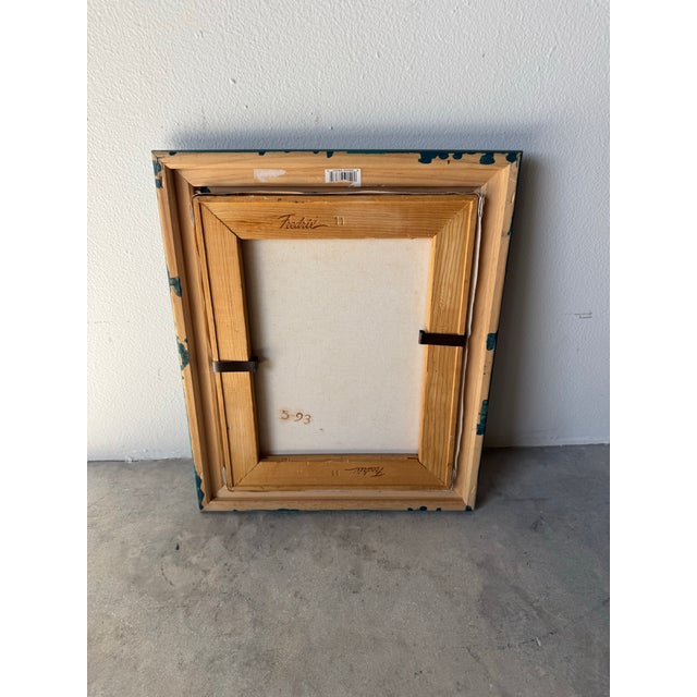 1990’s Vintage Shirley Hann "Father and Son" Impressionist Oil on Canvas Painting – Framed For Sale - Image 12 of 12