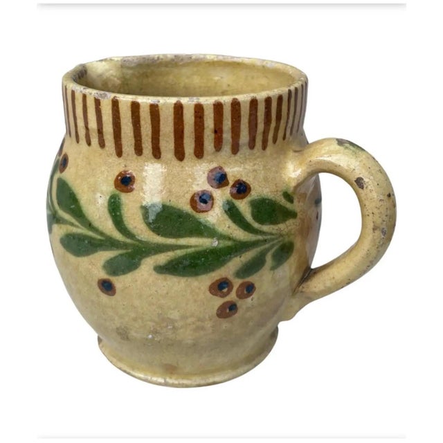 French Pottery Pitcher Savoie With Leaves , Circa 1890 For Sale - Image 4 of 6