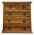 Late 20th Century Mexican Solid Pine Five Drawer Dresser Wrought Iron Pulls Rustic Farmhouse Chest For Sale