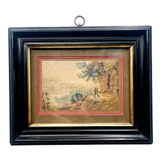 Antique George Baxter Print After John Frederick Tennant of the Wye River For Sale