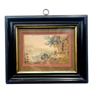 Antique George Baxter Print After John Frederick Tennant of the Wye River