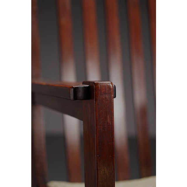 Brown Haagse School High Back Dining Chair Set by H. Wouda for H. Pander & Zn., 1920s, Set of 6 For Sale - Image 8 of 15