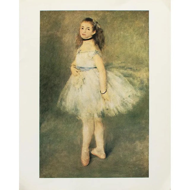 An excellent large full-color print after Impressionist painting "The Dancer" by Auguste Renoir. Comes from a Limited...
