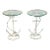 Mid 20th Century Post WWII Modern Wrought Iron Anchor & Chain Yacht Side Tables - A Pair For Sale