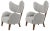 Set of Light Grey Raf Simons Vidar 3 Smoked Oak My Own Lounge Chair by Lassen For Sale