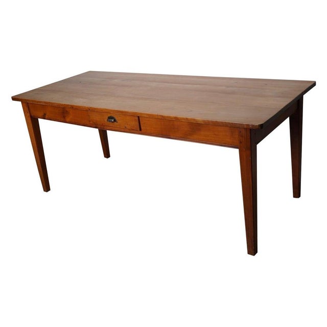 Vintage 20th Century Farmhouse French Cherry Dining Table For Sale - Image 17 of 17