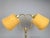 Mid 20th Century Vintage Solid Brass Gooseneck Accent Lamp With Double Arms and Two Shades For Sale - Image 5 of 8