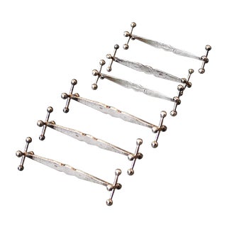 Antique Silver Knife Rests, Set of 6 For Sale