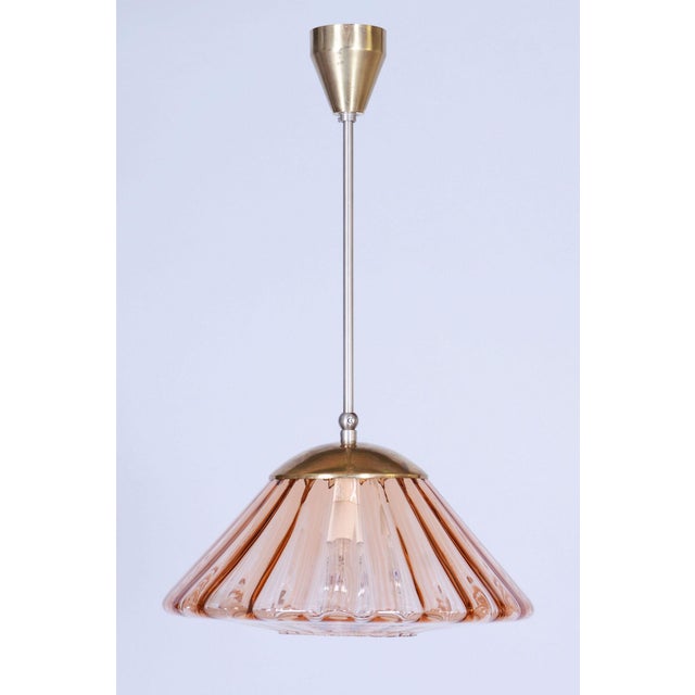 Mid-Century Modern Pendant Light by Kamenický Šenov, Czech, 1960s For Sale - Image 9 of 9