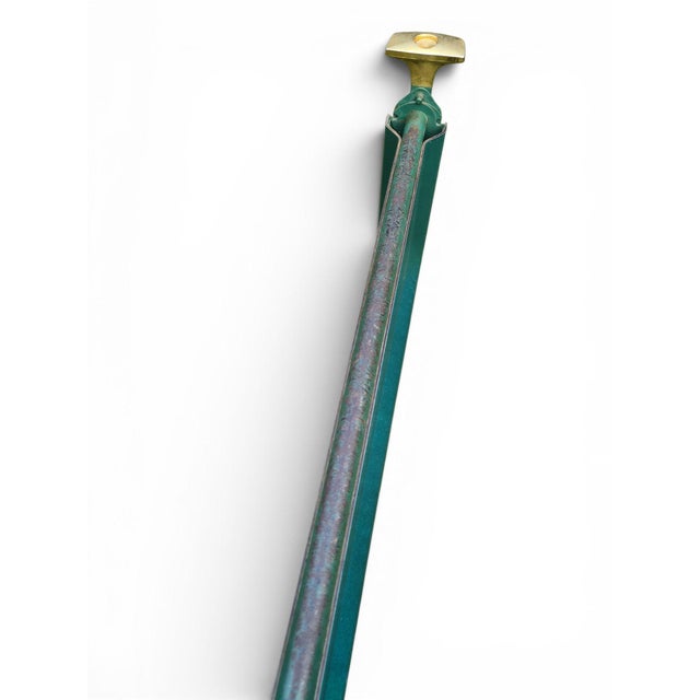 Mid-Century Modern Folding Green Trolley with Floral Decor, 1960s-1970s For Sale - Image 3 of 12