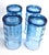 Vintage Anchor Hocking Flat Iced Tea Glasses in Tartan Blueberry, Set of 4 For Sale - Image 11 of 13