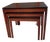 1960s Set of 3 Nesting Tables - Mid-Century Modern Nesting Tables in a Set of Three. This Set Has Warm-Toned Wood Frames With Black Finished Tops For Sale