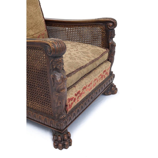 Set of 19th Century Renaissance Sofa and Armchair in Walnut For Sale - Image 10 of 18